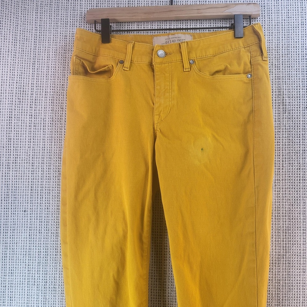Levis Made & Crafted Empire Skinny Jeans Womens Yellow Mustard Denim 01140-0027